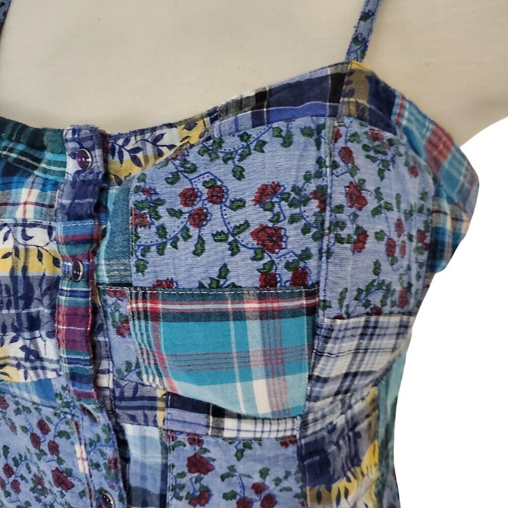 American Rag Patchwork Bustier Cami Top Pearl Sna… - image 4